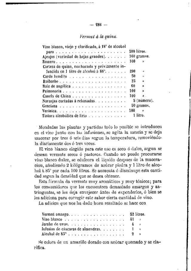 Página 286 · vermut a la quina. Tratado completo sobre el cultivo de la vid y elaboración de vinos de todas clases, Madrid, Librería Central de D. Mariano Escribano, 1871