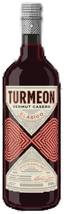 Botella de Turmeon Clásico sobre fondo oscuro