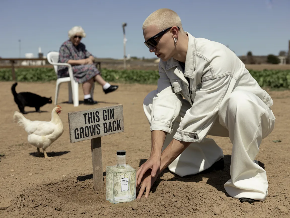 This Gin Grows Back - White Velvet en escena rural
